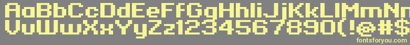 Standard0763 Font – Yellow Fonts on Gray Background