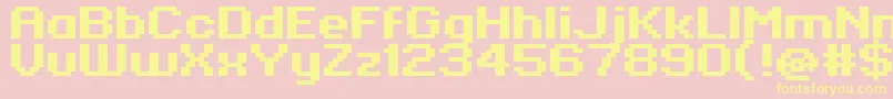 Standard0763 Font – Yellow Fonts on Pink Background