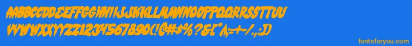 Mysticsinglerci Font – Orange Fonts on Blue Background