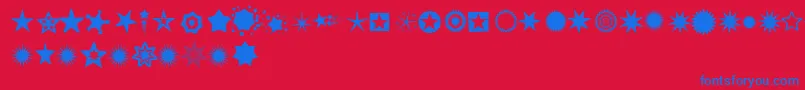fuente Pizzadudestars – Fuentes Azules Sobre Fondo Rojo