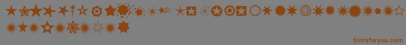 Pizzadudestars Font – Brown Fonts on Gray Background