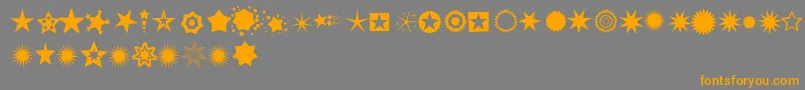 Pizzadudestars Font – Orange Fonts on Gray Background