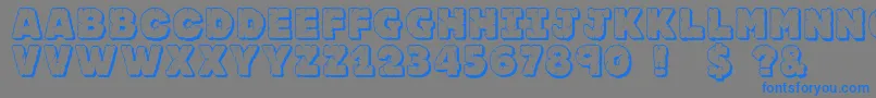 Jfrocout Font – Blue Fonts on Gray Background