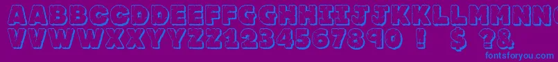 Jfrocout Font – Blue Fonts on Purple Background