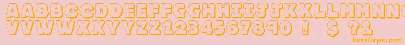 Jfrocout Font – Orange Fonts on Pink Background