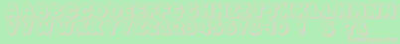 Jfrocout Font – Pink Fonts on Green Background