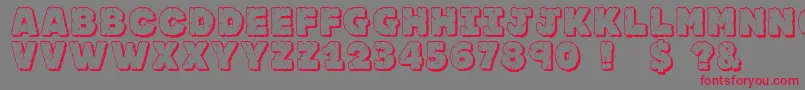 Jfrocout Font – Red Fonts on Gray Background