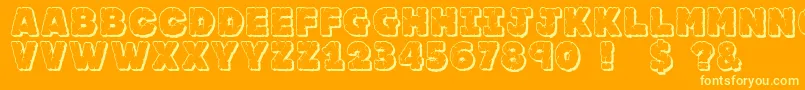 Jfrocout Font – Yellow Fonts on Orange Background