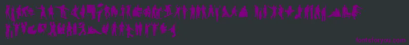 Czcionka HumanSilhouettesFreeSeven – fioletowe czcionki na czarnym tle