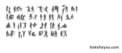 HumanSilhouettesFreeSeven Font