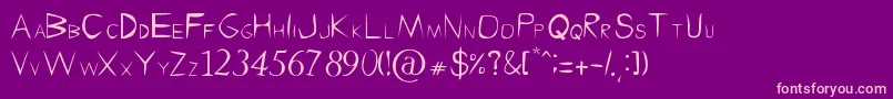 RecycledBit Font – Pink Fonts on Purple Background