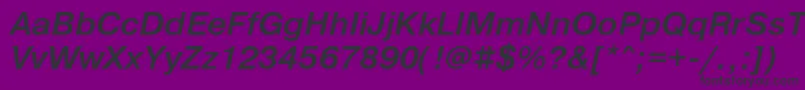 フォントPragmaticaMediumOblique – 紫の背景に黒い文字