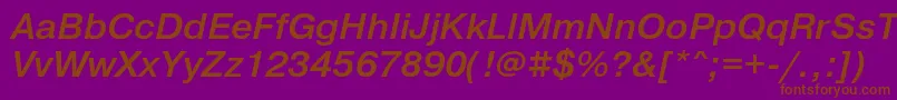 PragmaticaMediumOblique Font – Brown Fonts on Purple Background