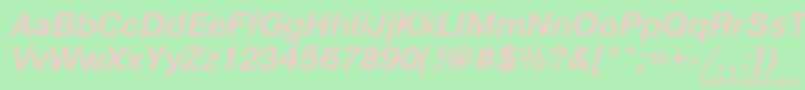 PragmaticaMediumOblique Font – Pink Fonts on Green Background