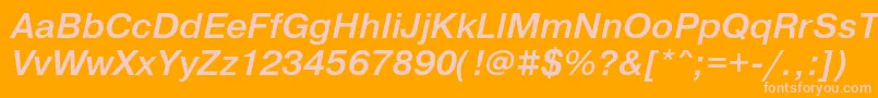 PragmaticaMediumOblique Font – Pink Fonts on Orange Background