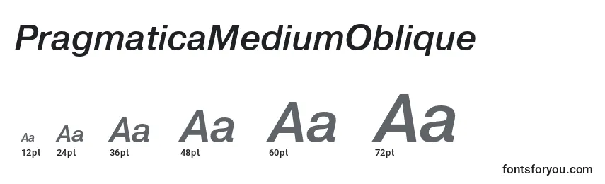PragmaticaMediumOblique Font Sizes