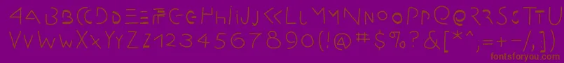 Police Amputation – polices brunes sur fond violet