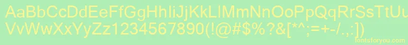 Yagora Font – Yellow Fonts on Green Background