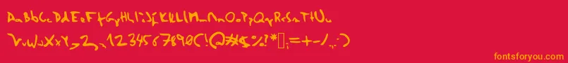 fuente Herzogscript – Fuentes Naranjas Sobre Fondo Rojo