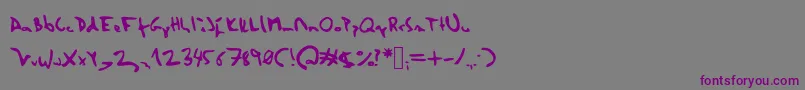 Шрифт Herzogscript – фиолетовые шрифты на сером фоне