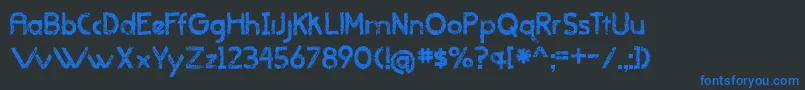 WhenItRains2.0 Font – Blue Fonts on Black Background