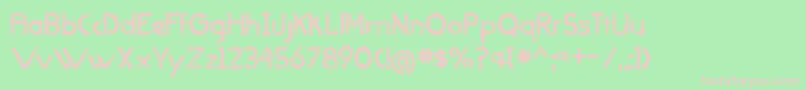 WhenItRains2.0 Font – Pink Fonts on Green Background