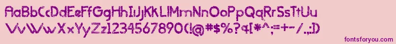WhenItRains2.0 Font – Purple Fonts on Pink Background