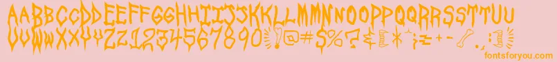 Spoosu Font – Orange Fonts on Pink Background