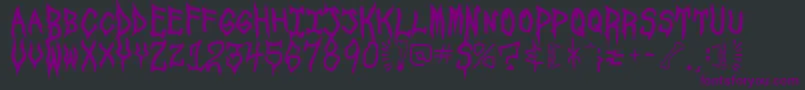 Spoosu Font – Purple Fonts on Black Background