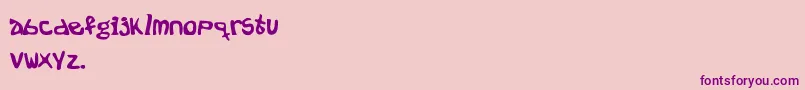 NationOnDope-Schriftart – Violette Schriften auf rosa Hintergrund