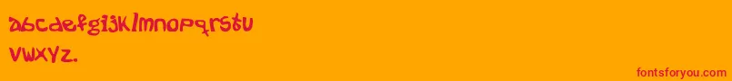 NationOnDope Font – Red Fonts on Orange Background