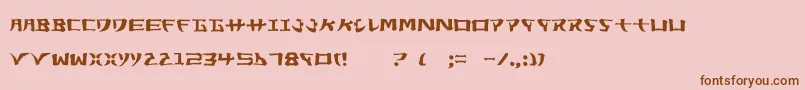 Yorstat-fontti – ruskeat fontit vaaleanpunaisella taustalla