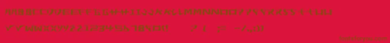 Yorstat Font – Brown Fonts on Red Background