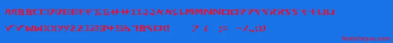Yorstat Font – Red Fonts on Blue Background