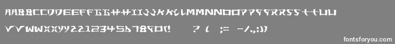 フォントYorstat – 灰色の背景に白い文字