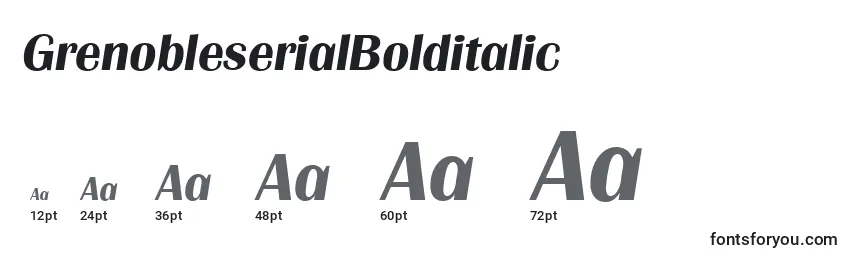 GrenobleserialBolditalic Font Sizes