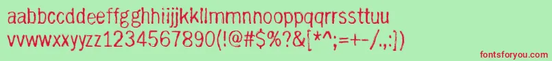 WithRighteousIndignation Font – Red Fonts on Green Background