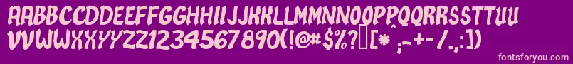 Suburbana Font – Pink Fonts on Purple Background