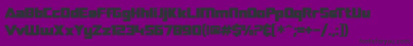 フォントSfTransroboticsBold – 紫の背景に黒い文字