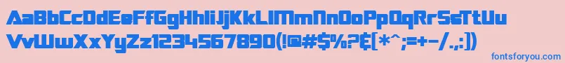 Police SfTransroboticsBold – polices bleues sur fond rose