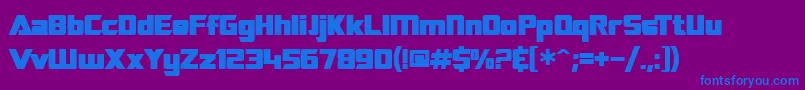 SfTransroboticsBold Font – Blue Fonts on Purple Background