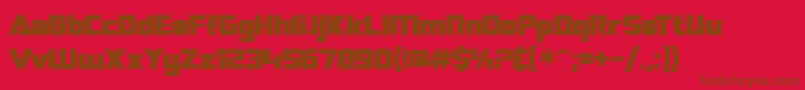 SfTransroboticsBold Font – Brown Fonts on Red Background