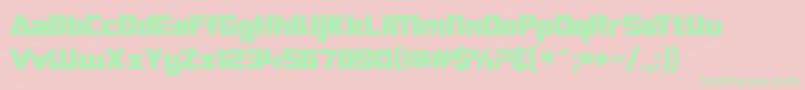 SfTransroboticsBold-Schriftart – Grüne Schriften auf rosa Hintergrund