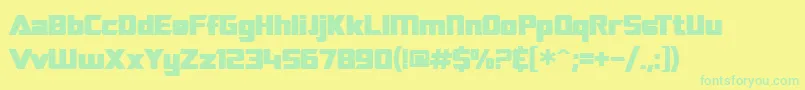 SfTransroboticsBold Font – Green Fonts on Yellow Background