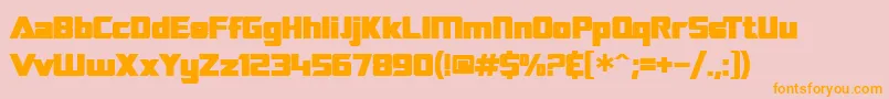 SfTransroboticsBold Font – Orange Fonts on Pink Background