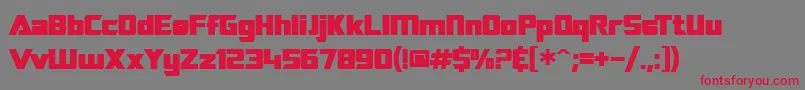 SfTransroboticsBold Font – Red Fonts on Gray Background