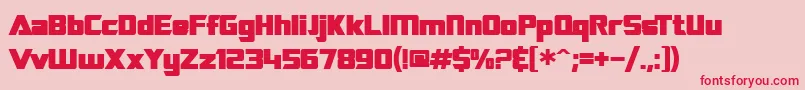 SfTransroboticsBold Font – Red Fonts on Pink Background