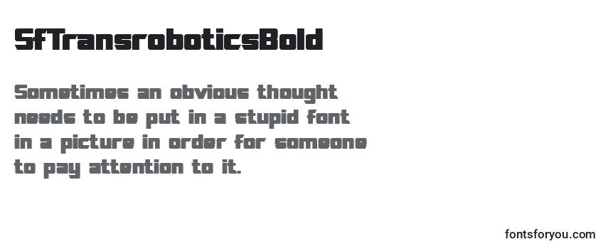 Шрифт SfTransroboticsBold