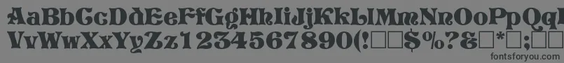 VivianRegular-fontti – mustat fontit harmaalla taustalla