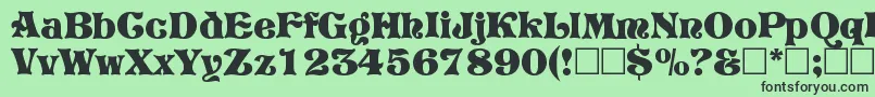 VivianRegular Font – Black Fonts on Green Background